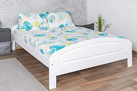 Weißes Einzelbett, modernes Gästebett Kiefer
