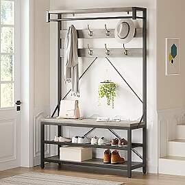 WEJIUAFB Großer Freistehender Garderobenständer