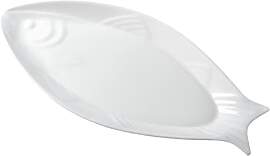 WEKADRIN Keramik Fisch Servierplatte Oval