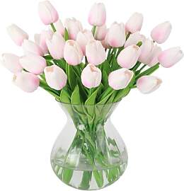 Wekuw 15 Stück Tulpen, künstliche Tulpen,