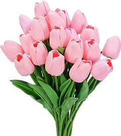WEKUW 15 Stück Tulpen, künstliche Tulpen,
