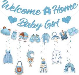 Welcome Home Baby Boy Deko - Blau Babyparty