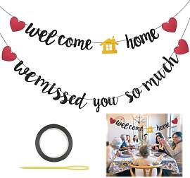Welcome Home Banner,Schwarz Willkommen Zuhause