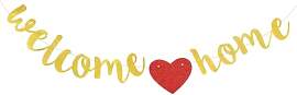 Welcome Home Deko Gold,Herzlich Willkommen Zuhause 