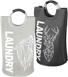 WELLENBORG® 2er Set Faltbarer Wäschekorb faltbar 