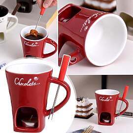 WELLXUNK Schokoladen Fondue Becher Set, 200 ml
