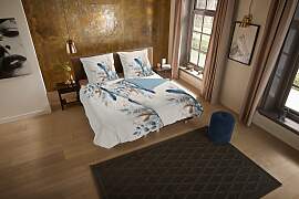 Wendebettwäsche "Alva", blau, B/L: