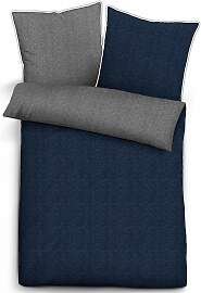 Wendebettwäsche BIBERNA "Hermal", blau