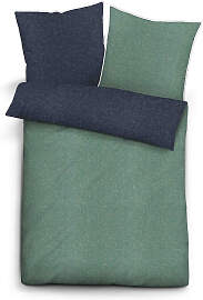 Wendebettwäsche BIBERNA "Hermal", grün 