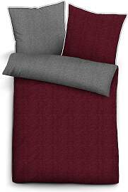 Wendebettwäsche BIBERNA "Hermal", rot