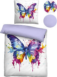 Wendebettwäsche BIBERNA "Karlo", bunt,