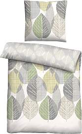 Wendebettwäsche BIBERNA "Kerim", grün