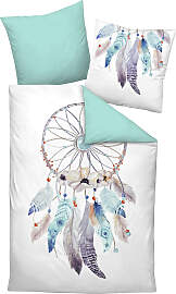 Wendebettwäsche BIBERNA "Livia", blau