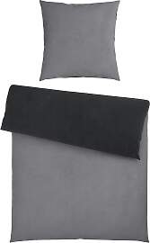 Wendebettwäsche Cashmere Wende Anthrazit/Schwarz