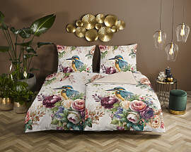 Wendebettwäsche DESCANSO "Verde", beige 