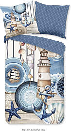 Wendebettwäsche HIP "Aldiana", blau,