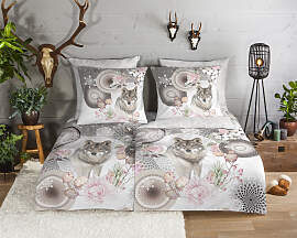 Wendebettwäsche HIP "Isaci", grau, B/L: 