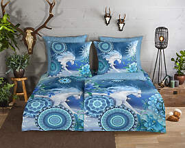 Wendebettwäsche HIP "Lumi", blau, B/L: