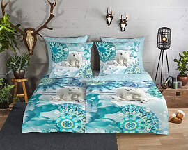 Wendebettwäsche HIP "Seppo", blau, B/L: 