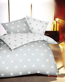 Wendebettwäsche KAEPPEL "Stars", grau