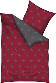 Wendebettwäsche KAEPPEL "Stars", rot