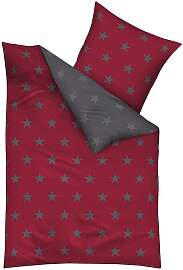 Wendebettwäsche KAEPPEL "Stars", rot