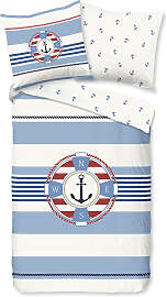 Wendebettwäsche "Selin", blau, B/L: