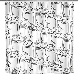 WENKO Anti-Schimmel Duschvorhang Faces,