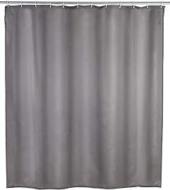 WENKO Anti-Schimmel Duschvorhang Grau,