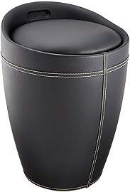 WENKO Badhocker Mod. Candy Leder Optik Schwarz,