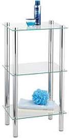 WENKO Badregal Yago silber 40,0 x 30,0 x 74,0 cm