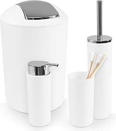 WENKO Calvo Badezimmer Zubehör Set 4-teilig