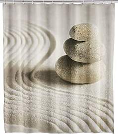 WENKO Duschvorhang Mod. Sand and Stone eleganter