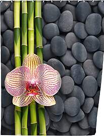 WENKO Duschvorhang Spa, Textil-Vorhang fürs