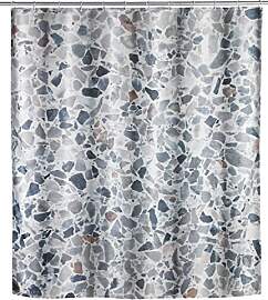 WENKO Duschvorhang Terrazzo, Textil-Vorhang fürs