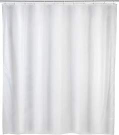 WENKO Duschvorhang Uni Weiß 120 x 200 cm -