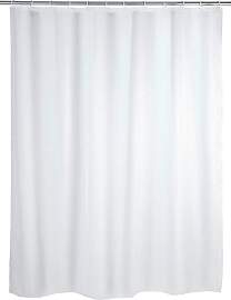 WENKO Duschvorhang Uni Weiß 180 x 200 cm -