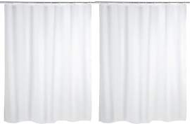 Wenko Duschvorhang Uni Weiß 180 x 200 cm -