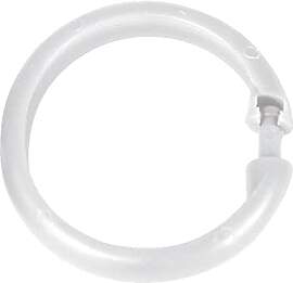 WENKO Duschvorhangringe groß Weiß 12er Set -