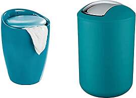 WENKO Hocker Candy Petrol, mit Wäschesack -