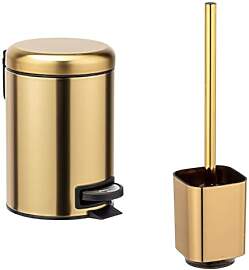 WENKO Kosmetik Treteimer Leman Gold matt 3 L - 3