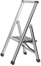 WENKO Leichte Aluminium Trittleiter mit 1 Stufe