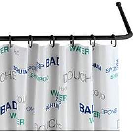 WENKO Metall Duschvorhangstange L-Form