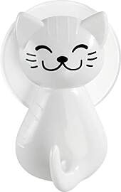 WENKO Saughaken Katze Weiß - Wandhaken,