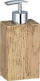 WENKO Seifenspender Marla, Braun, 16.5 x 5 x 7 cm