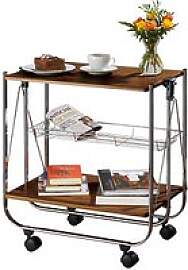 WENKO Servierwagen Dinett Deluxe braun 68,0 x 40,6 