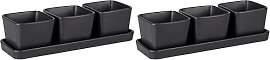 WENKO Snack & Dip Schalen Set, 4-teilig, 3 x