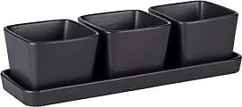 WENKO Snack & Dip Schalen Set, 4-teilig, 3 x