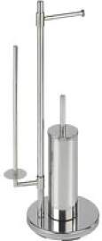 WENKO Stand-WC-Garnitur Chrom Edelstahl