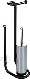 WENKO Stand WC-Garnitur Universalo Schwarz, mit